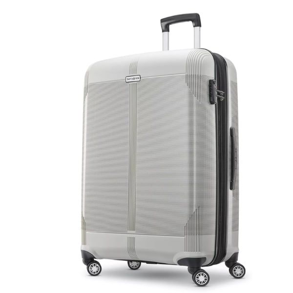 Vali Samsonite Supra DLX 28inch màu bạc khóa số TSA màu đen