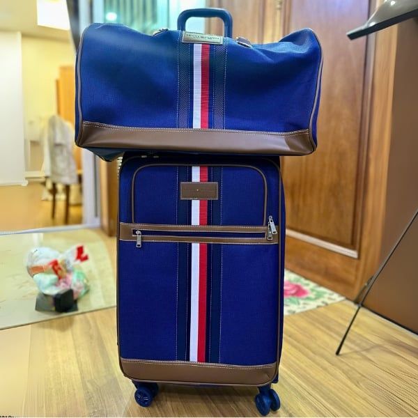 Vali vải Tommy Hilfiger Logan màu xanh 3 size S/M/L