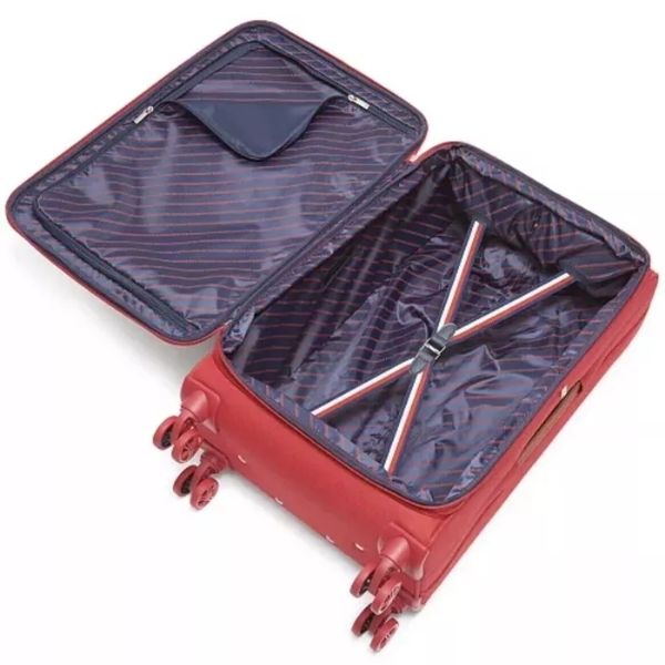 Vali vải Tommy Hilfiger Logan màu đỏ 3 size S/M/L