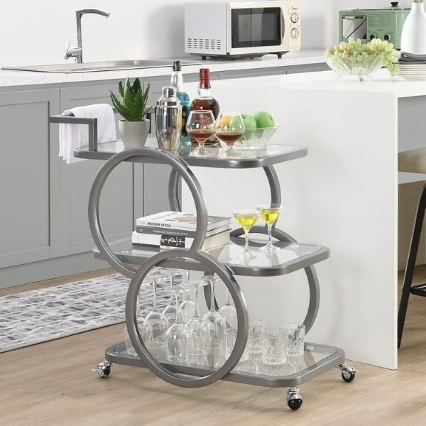Xe đẩy rượu bar cart Ferfalder 3 tầng