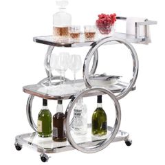  Xe đẩy rượu bar cart Ferfalder 3 tầng 