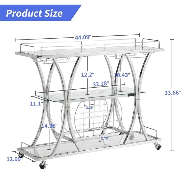 Xe đẩy rượu Bar cart Homyshopy