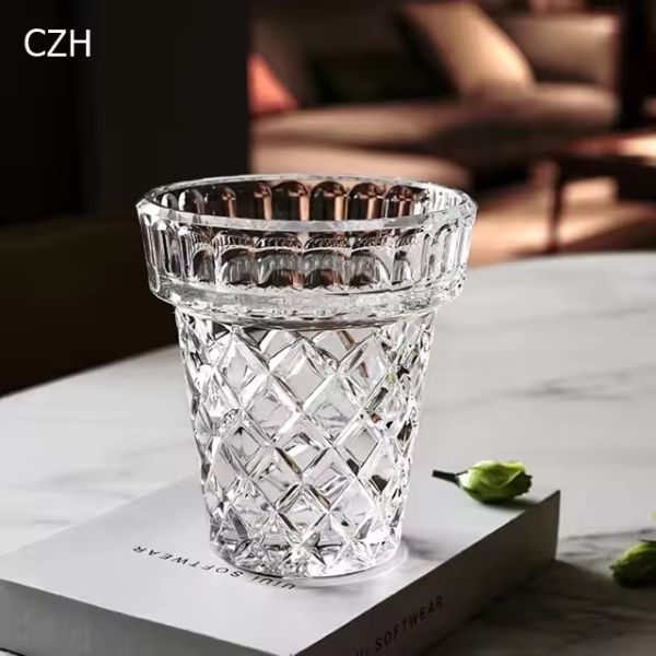 Xô đá Bohemia đường kính 17cm pha lê cao cấp của Séc