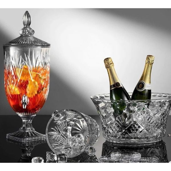 Khay kẹp giấy ăn pha lê Bohemia 17.2cm