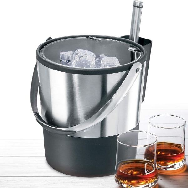 Xô đá Oggi 4 lít / 3,8 L thép không gỉ, màu đen