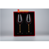 Ly rượu vang pha lê đúc vàng 24K ( A002 )