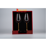 Ly rượu vang pha lê đúc vàng 24K ( A002 )
