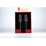 Ly champagne pha lê đúc vàng (K120)