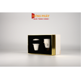 Cốc uống trà cá nhân dát vàng 24K