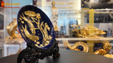 Đĩa Biểu Trưng Cá Chép Hoa Sen Dát Vàng 24K