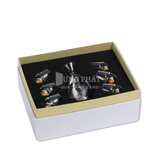 Bộ bình ly uống rượu pha lê đúc vàng 24K (CD03)