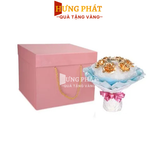 Bó hoa hồng 6 bông dát vàng