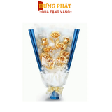 Bó hoa hồng 9 bông dát vàng – quà tặng cao cấp, ý nghĩa