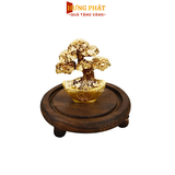 Cây tiền tài lộc dát vàng (14x14x17cm)