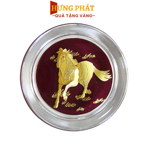 Chặn giấy tuổi Ngọ dát vàng