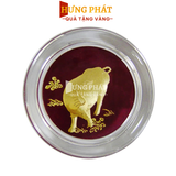 Chặn giấy tuổi Sửu dát vàng