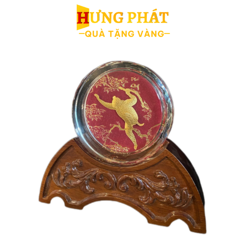 Chặn Giấy Tuổi Thân Dát Vàng 24K