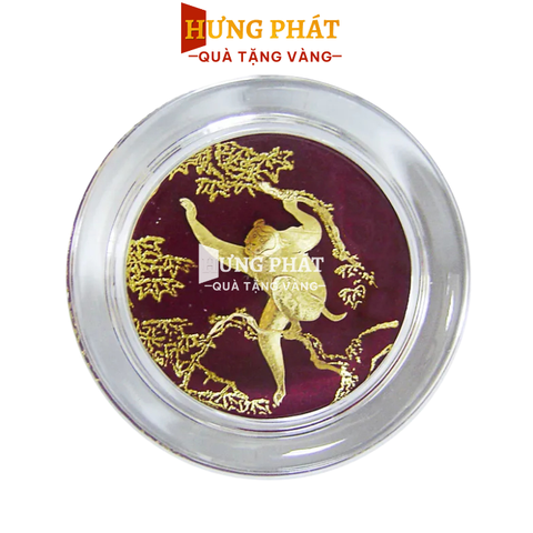 Chặn giấy tuổi Thân dát vàng