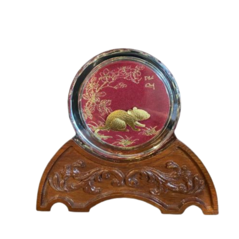 Chặn Giấy Tuổi Tý Dát Vàng 24K