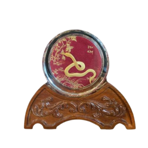 Chặn Giấy Tuổi Tỵ Dát Vàng 24K