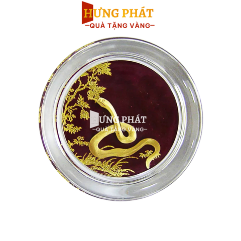 Chặn giấy tuổi Tỵ dát vàng