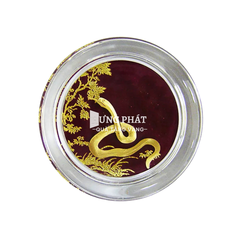 Chặn giấy tuổi Tỵ dát vàng