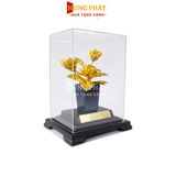 Chậu hoa mộc lan dát vàng (17x14x22cm)