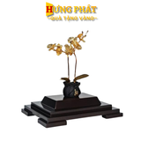 Chậu Lan 2 Cành Dát Vàng 24K