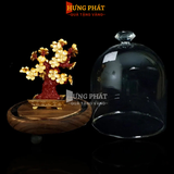 Chậu mai ngũ phúc dát vàng size S
