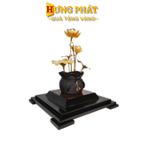 Chậu Sen 6 Cành Dát Vàng 24k