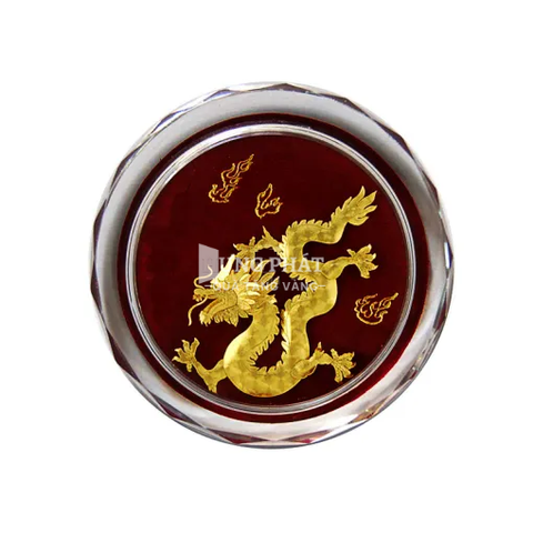 Chặn giấy tuổi Thìn dát vàng (Mẫu 2)