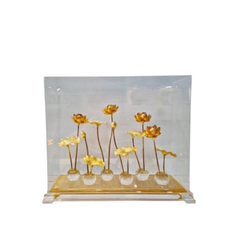 Hồ Sen 6 Nhánh Dát Vàng 24K