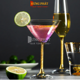 Ly cocktail Martini pha lê đúc vàng 295ml – Quà tân gia cao cấp S524
