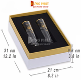 Ly uống nước pha lê đúc vàng 150ml – bộ 2pcs (W03)