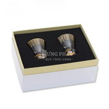 Ly uống rượu khảm vàng 210ml (W02)