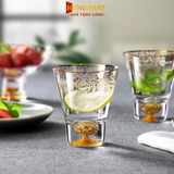 Ly uống rượu khảm vàng 210ml (W02)