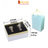 Ly uống rượu khảm vàng 210ml (W02)