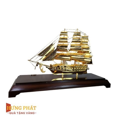 Mô Hình Thuyền Buồm Mạ Vàng (Mẫu L02)