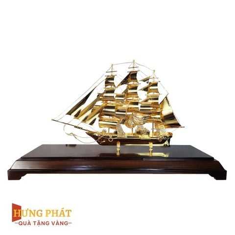Mô Hình Thuyền Buồm Mạ Vàng (Mẫu L03)