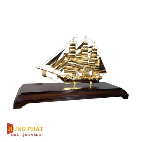 Mô Hình Thuyền Buồm Mạ Vàng (Mẫu L03)