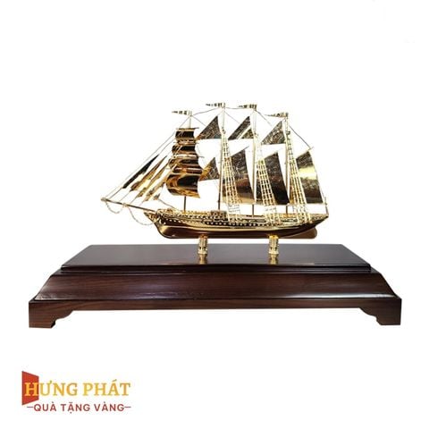 Mô Hình Thuyền Buồm Mạ Vàng (Mẫu M03)