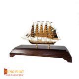 Mô Hình Thuyền Buồm Mạ Vàng (Mẫu M04)