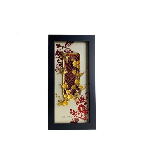 Tranh Hoa Mai Chim Én Dát Vàng 24K
