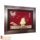 Tranh Thuyền Thuận Buồm Xuôi Gió Dát Vàng 24K 25x32cm