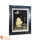 Tranh Thuyền Thuận Buồm Xuôi Gió Dát Vàng 24K 27x34cm
