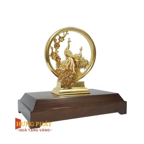 Đôi Công Hoa Mai Dát Vàng 24K (Mẫu 4)