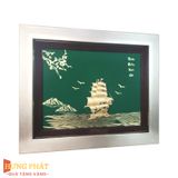 Tranh Thuyền Thuận Buồm Xuôi Gió Dát Vàng 24K 25x32cm