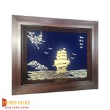 Tranh Thuyền Thuận Buồm Xuôi Gió Dát Vàng 24K 25x32cm