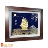 Tranh Thuyền Thuận Buồm Xuôi Gió Dát Vàng 24K 27x34cm