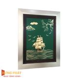 Tranh Thuyền Thuận Buồm Xuôi Gió Dát Vàng 24K 25x32cm